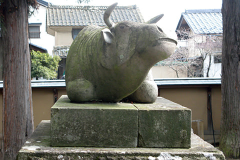 福島天神社の狛牛