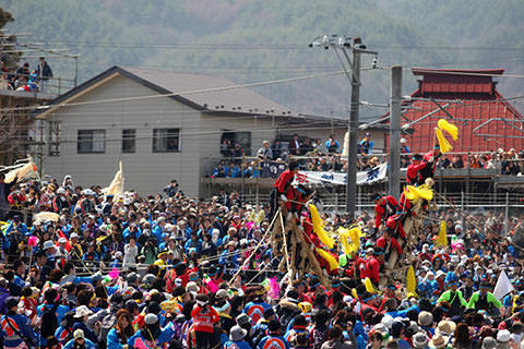 上社御柱山出し