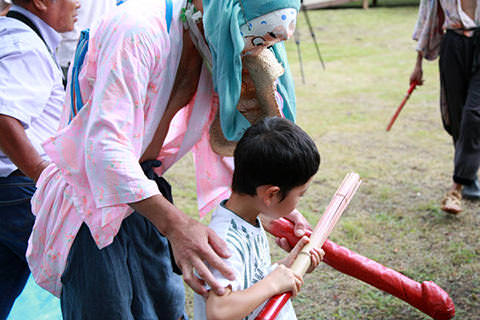 千国諏訪神社のささらすり