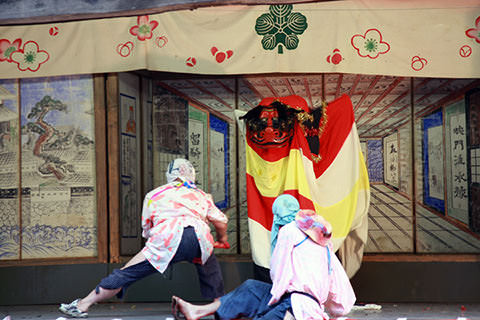 千国諏訪神社のささらすり