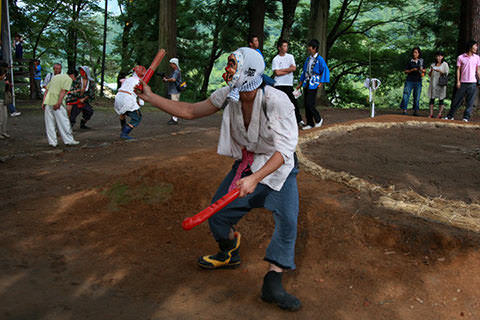 千国諏訪神社のささらすり